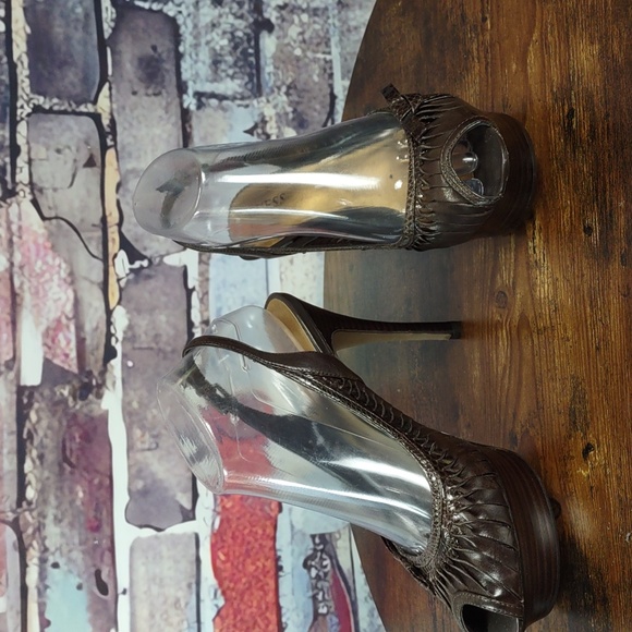 Guess by Marciano Leather Peep-toe Heels - Picture 4 of 16